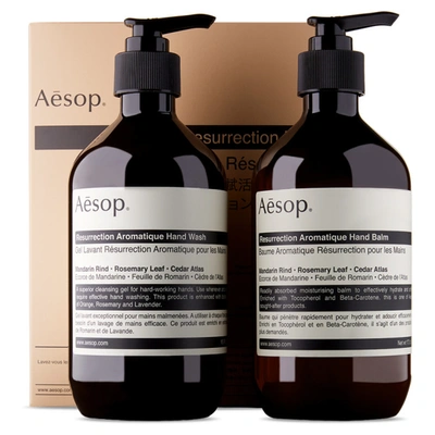 Shop Aesop Resurrection Hand Care Duet Set, 500 ml In N/a