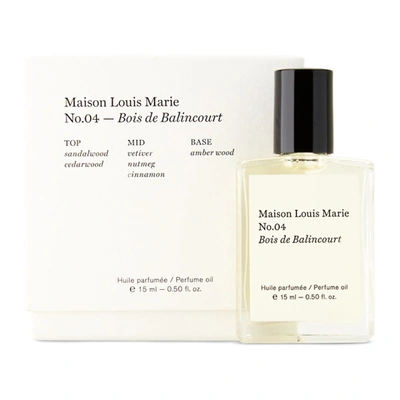 Shop Maison Louis Marie No.04 Bois De Balincourt Perfume Oil, 15 ml