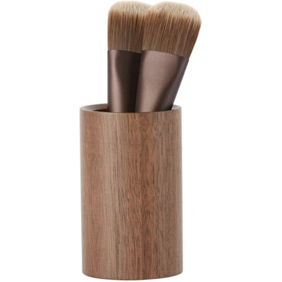 Shop Shaquda Walnut Naderu Brush & Stand Set In -