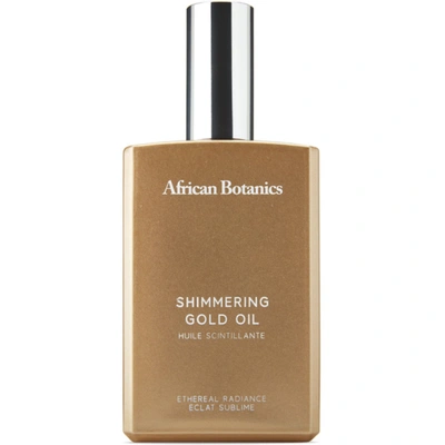 Shop African Botanics Shimmering Gold Oil, 3.38 oz In N/a