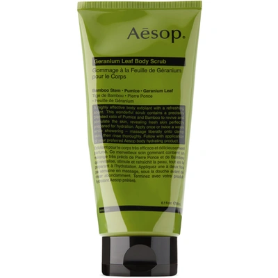 Shop Aesop Geranium Leaf Body Scrub, 180 ml In N/a