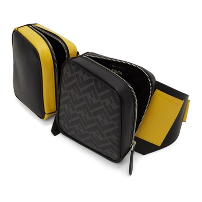 Shop Fendi Black & Yellow Multi Pouch 'forever ' Belt Bag In F0r2a Blkye