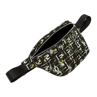 Shop Fendi Black And Green Forever  Pouch In F0x93 Nero+
