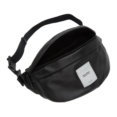 Shop Maison Margiela Black Zero Impact Leather Xl Bum Bag In T8013 Black