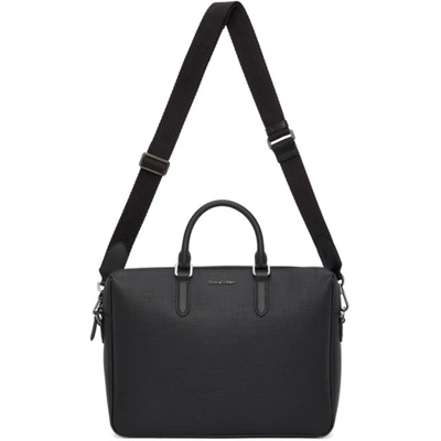 Shop Ermenegildo Zegna Black Stuoia Briefcase In Ner Black