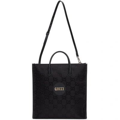 Shop Gucci Black Off The Grid Long Gg Eco Tote In 1000 Black