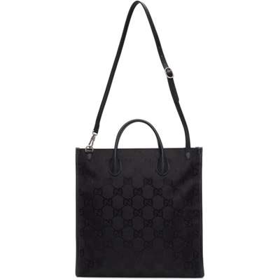 Shop Gucci Black Off The Grid Long Gg Eco Tote In 1000 Black