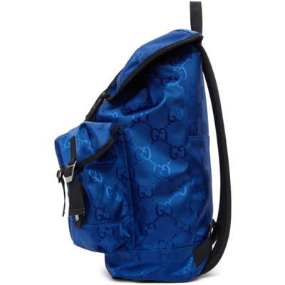 Shop Gucci Blue Off The Grid Gg Eco Backpack In 4267 Ori.bl