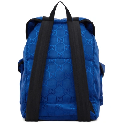 Shop Gucci Blue Off The Grid Gg Eco Backpack In 4267 Ori.bl