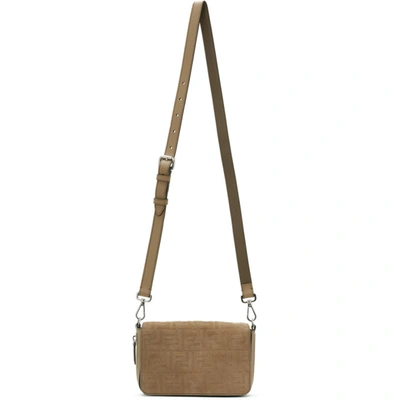 Shop Fendi Beige Forever  Flap Bag In F1aog Sand+