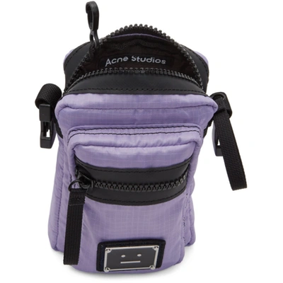 ACNE STUDIOS 紫色徽标牌单肩包