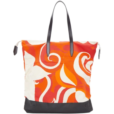 Shop Dries Van Noten Multicolor Floral Print Tote In 975 Desa