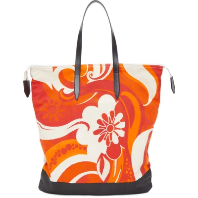 Shop Dries Van Noten Multicolor Floral Print Tote In 975 Desa