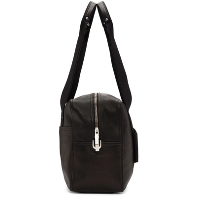 Shop Rick Owens Black Trolley Duffle Bag In 09 Blk