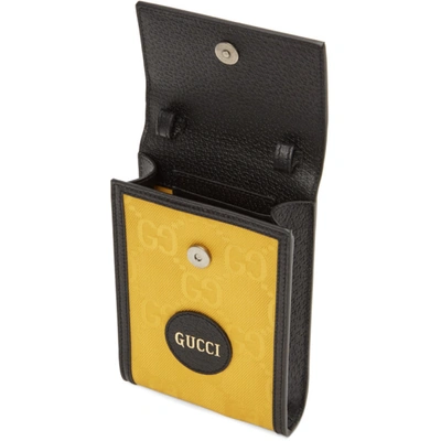 Shop Gucci Black & Yellow Mini 'off The Grid' Gg Messenger Bag In 7673 Cropbl