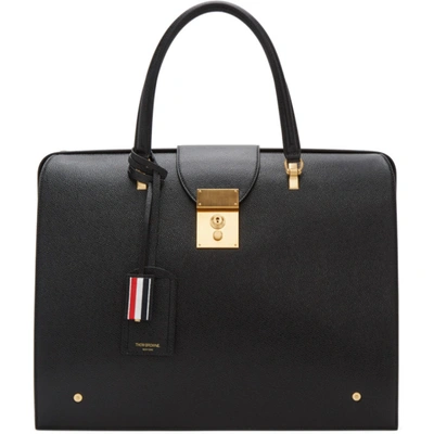 Shop Thom Browne Black Mr. Thom Briefcase In 001 - Black