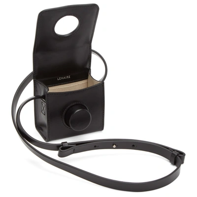Shop Lemaire Black Mini Camera Bag In 999 Black