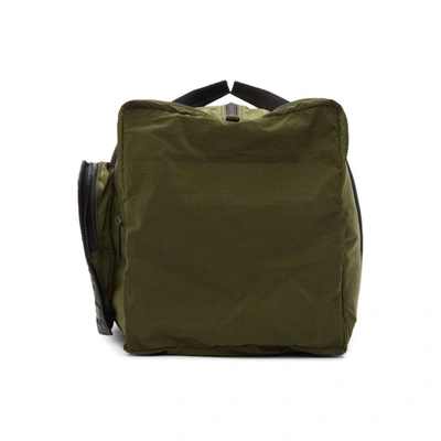 Shop Bottega Veneta Green Intrecciato Packable Duffle Bag In 3250 Kakine