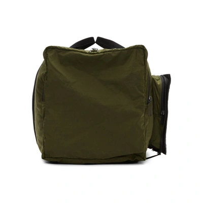 Shop Bottega Veneta Green Intrecciato Packable Duffle Bag In 3250 Kakine