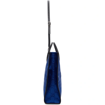 Shop Gucci Blue Off The Grid Long Tote In 4267 Orient