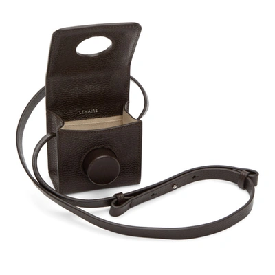Shop Lemaire Brown Mini Camera Bag In 490 Dark Ch