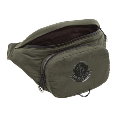 Shop Moncler Khaki Durance Belt Bag In 833 Green