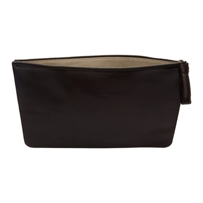 Shop Lemaire Brown A4 Pouch In 490 Drkchoc
