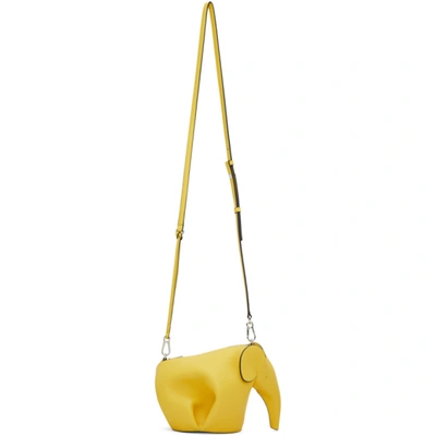Shop Loewe Yellow Mini Elephant Bag In 8100 Yellow