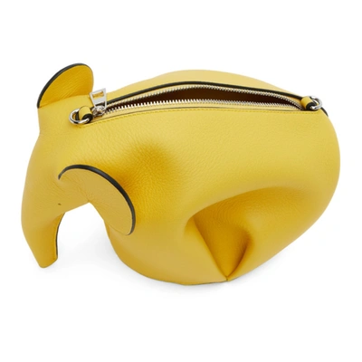 Shop Loewe Yellow Mini Elephant Bag In 8100 Yellow