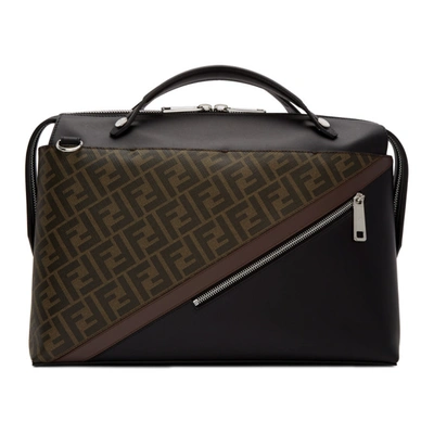 Shop Fendi Black And Brown Forever  By The Way Briefcase In F199b Blkto