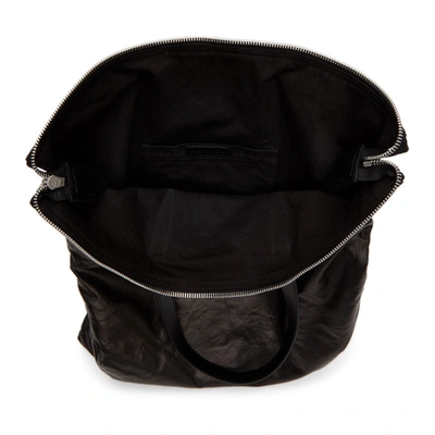 Shop Dries Van Noten Black Faux-leather Tote In 900 Black
