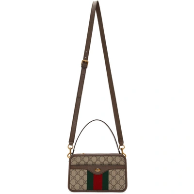 Shop Gucci Beige Gg Supreme Web Messenger Bag In 8745 Beige