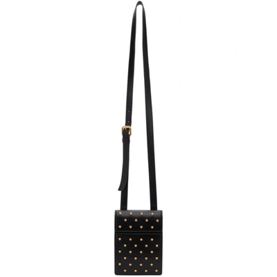 Shop Versace Black Mini Medusa Stud Bag