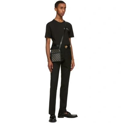 Shop Versace Black Mini Medusa Stud Bag