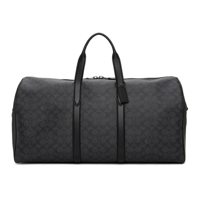 COACH COACH 1941 GREY SIGNATURE CANVAS METROPOLITAN 52 DUFFLE BAG 