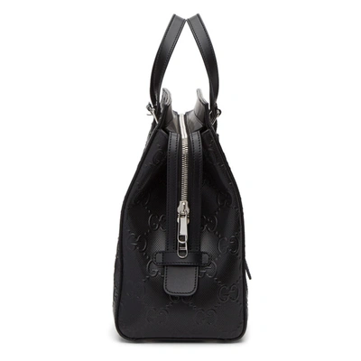 Shop Gucci Black ' Signature' Weekender Tote