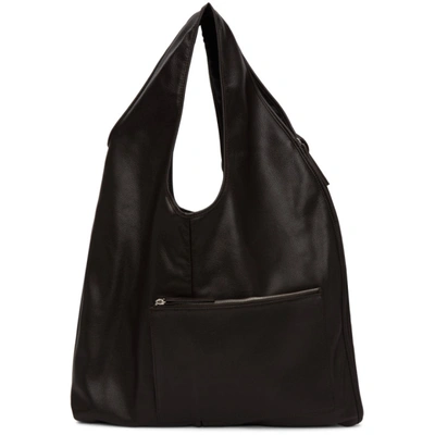 Shop Lemaire Brown Reporter Bag In 481 Midnigh