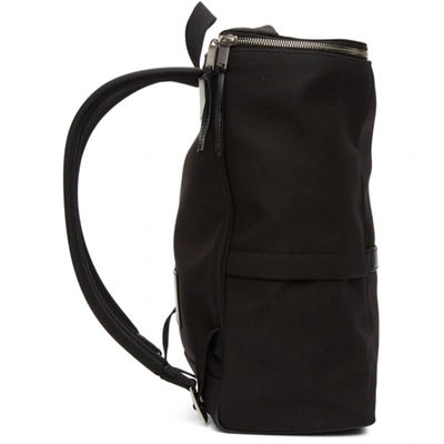 Shop Saint Laurent Black Canvas Sid Backpack In 1000 Black