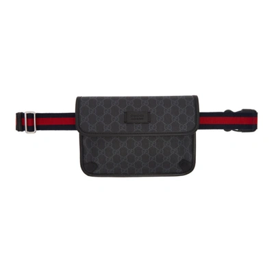 Shop Gucci Black Gg Belt Bag In 1095 Black