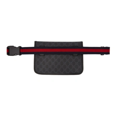 Shop Gucci Black Gg Belt Bag In 1095 Black