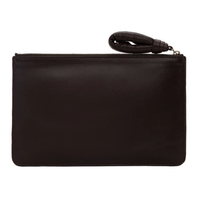 Shop Lemaire Brown A5 Pouch In 490 Drkchoc
