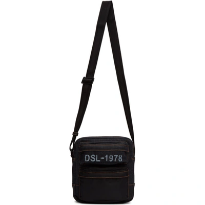 Shop Diesel Indigo & Black Sandrigo Messenger Bag In H1191 Indig