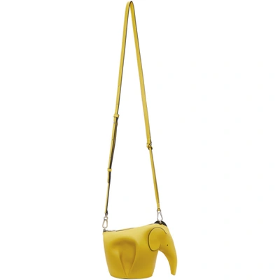 Shop Loewe Yellow Elephant Messenger Bag In 8100 Yellow