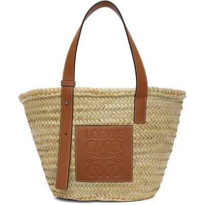 Shop Loewe Beige Medium Basket Tote In 2435 Natura