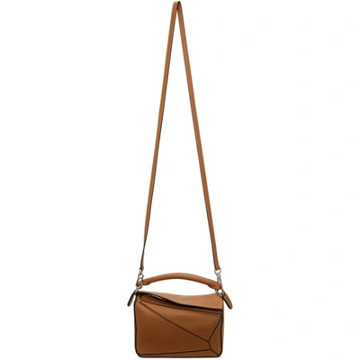 Shop Loewe Tan Mini Puzzle Bag In 2530 Tan