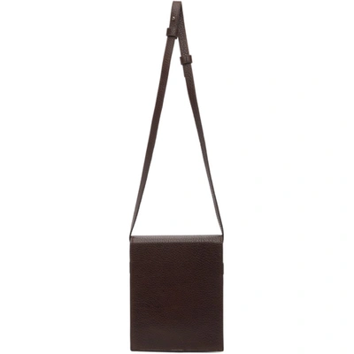 Shop Lemaire Brown Small Satchel Bag In 449 Drkbrwn