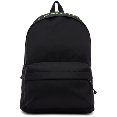 Shop Balenciaga Black & Green Wheel Backpack In 1068 Blk/bl