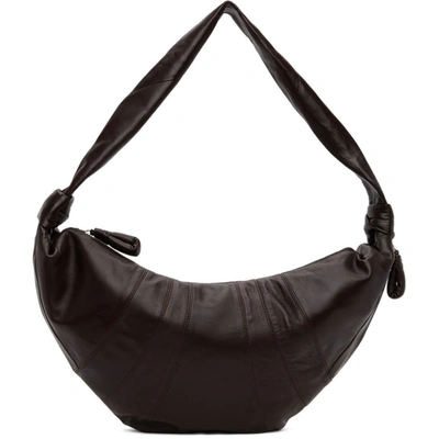 Shop Lemaire Brown Large Croissant Bag In 490 Dark Chocolate