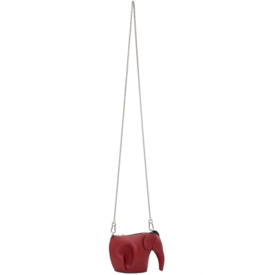 Shop Loewe Red Mini Elephant Bag In 7695 Rouge