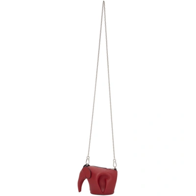 Shop Loewe Red Mini Elephant Bag In 7695 Rouge